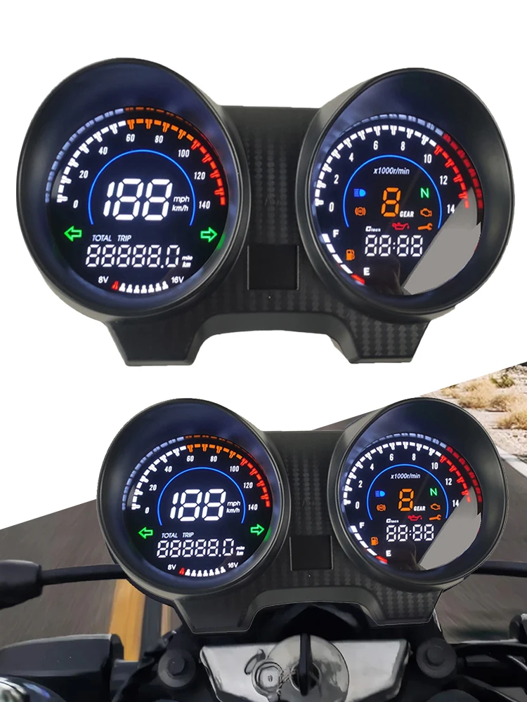 Motorcycle Speedometer Instrument Panel Digital LED Electronic Tachometer For Titan 150 Honda Cg150 Fan150 2010 2012 2022
Motorcycle Speedometer Instrument Panel Digital LED Electronic Tachometer For Titan 150 Honda Cg150 Fan150 2010 2012 2022