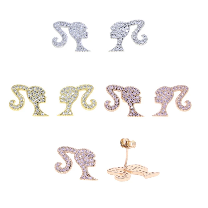 Sparkling Barbie Element Earrings Zircon Decoration Ear Pendants Fashion Simple Women Jewelry Accessories Girls Matching Clothes
Sparkling Barbie Element Earrings Zircon Decoration Ear Pendants Fashion Simple Women Jewelry Accessories Girls Matching Clothes