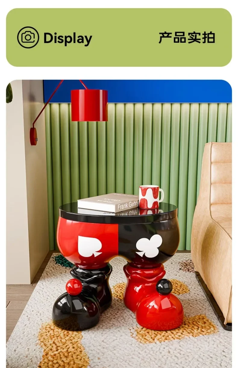 Creative clown shoe-changing stool large floor-standing ornaments high-end home living room storage decorations Creative clown shoe-changing stool large floor-standing ornaments high-end home living room storage decorations