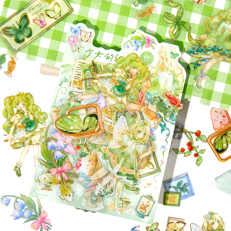 40 шт./упаковка, разноцветные декоративные материалы для скрапбукинга