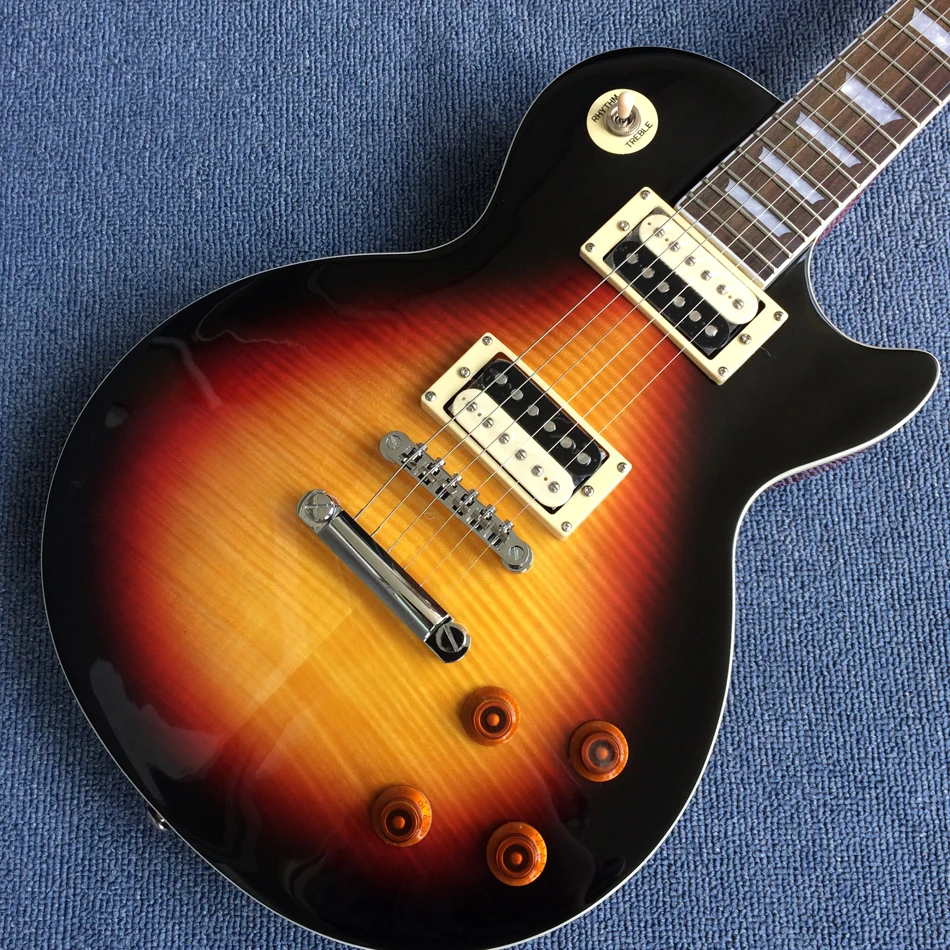 

Tiger flame top, chrome plated hardware, free shipping
