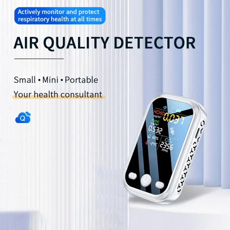 Infrared Air Quality Detector Temperature And Humidity Formaldehyde CO2 Detector Indoor Portable Detector Smart Home
Infrared Air Quality Detector Temperature And Humidity Formaldehyde CO2 Detector Indoor Portable Detector Smart Home