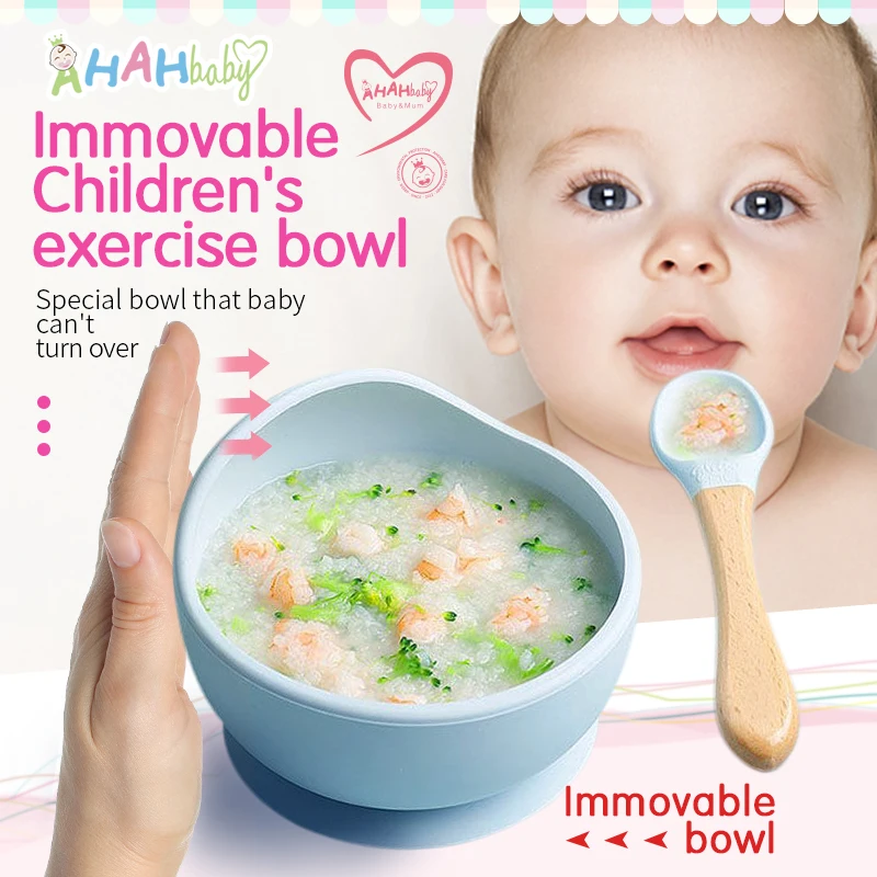 Baby Feeding Bowl and Spoon Silicone Tableware Non-slip Infant Suction Baby Eating Set for Kids Portable Dishes Kitchenware
Baby Feeding Bowl and Spoon Silicone Tableware Non-slip Infant Suction Baby Eating Set for Kids Portable Dishes Kitchenware