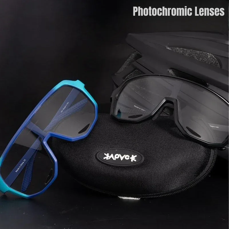 

Kapvoe Photochromic Cycling Glasses Sport Safe Eyewear Sunglasses for Men Women MTB Hiking Goggles Road Bike Glasses UV400