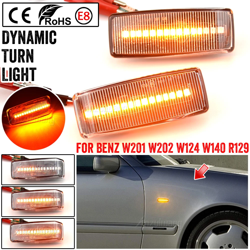 Car Side Marker Water Flowing Indicator Lamp Turn Signal Lamp For Benz C-Class W201 W202 E-Class W124 S-Class W140 SL-Class R129
Car Side Marker Water Flowing Indicator Lamp Turn Signal Lamp For Benz C-Class W201 W202 E-Class W124 S-Class W140 SL-Class R129