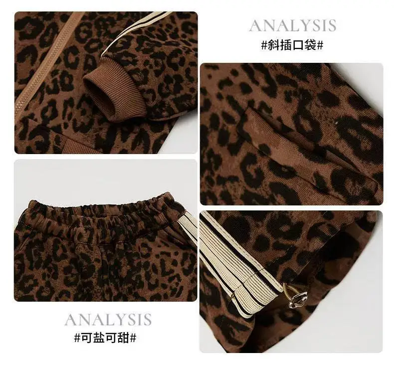 الفتيات مجموعة ملابس الربيع نمط جديد للأطفال ملابس رياضية أنيقة للفتيات طفل الفتيات ليوبارد نمط السراويل + السراويل قطعتين مجموعة الفتيات مجموعة ملابس الربيع نمط جديد للأطفال ملابس رياضية أنيقة للفتيات طفل الفتيات ليوبارد نمط السراويل + السراويل قطعتين مجموعة