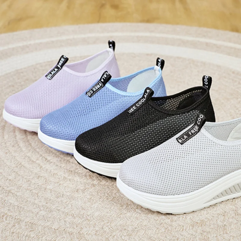 Fashion Breathable Mesh Women Running Shoes Comfortable Lightweight Casual Sneaker Summer Outdoor Non-slip Flat Running Shoes 40 Sd353044a9d7843b1ad587f3edb1bff0a6
