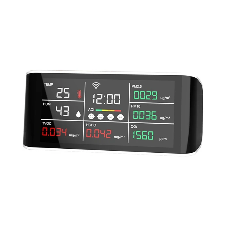Tuya 9 In 1 WIFI Air Quality Detector CO2 Gas Tester PM2.5 PM10 TVOC Formaldehyde Monitor LED Display Infrared Sensor
Tuya 9 In 1 WIFI Air Quality Detector CO2 Gas Tester PM2.5 PM10 TVOC Formaldehyde Monitor LED Display Infrared Sensor