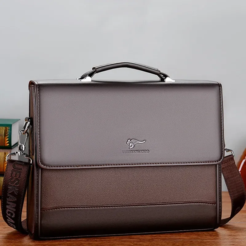 

Men Vintage Male Leather Handbag For Messenger Bag Bag Business PU Shoulder Man Briefcase Executive Bag Documents Laptop For