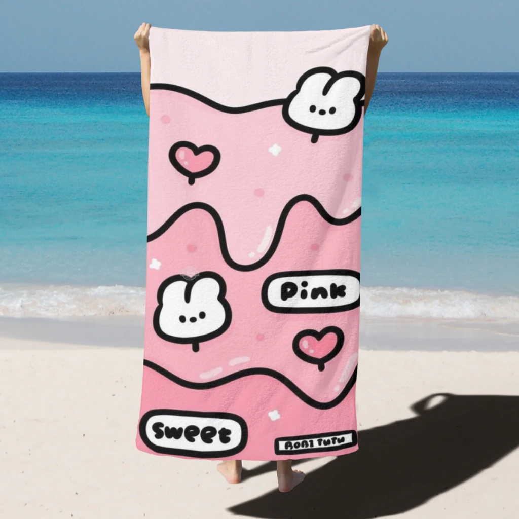

Little Fresh Beach Towel Poncho Summer Bathing Towels Cover-ups Quick Dry Sand Free Yoga Spa Gym Pool