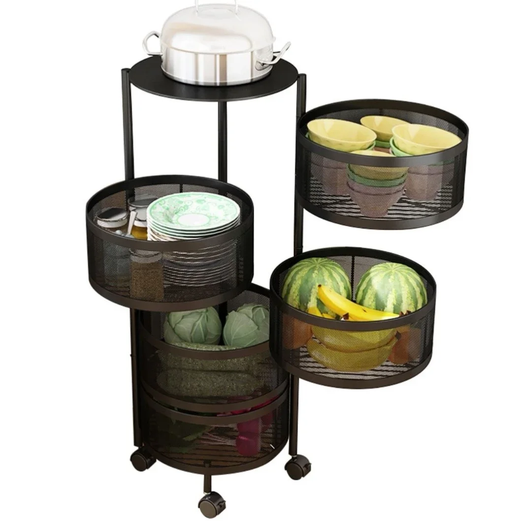 Kitchen Vegetable Storage Rack Supplies Metal Floor Stand Locker Multi-layer Fruit Basket Rotating basket Storage Shelf Golden
Kitchen Vegetable Storage Rack Supplies Metal Floor Stand Locker Multi-layer Fruit Basket Rotating basket Storage Shelf Golden