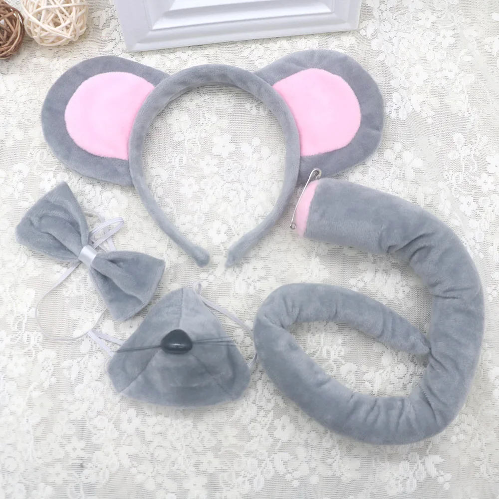 Adults Kids Plush Animal Set Mouse Ears Nose Tail Bow Tie for Birthday Party Cosplay Costume Christmas Halloween
Adults Kids Plush Animal Set Mouse Ears Nose Tail Bow Tie for Birthday Party Cosplay Costume Christmas Halloween
