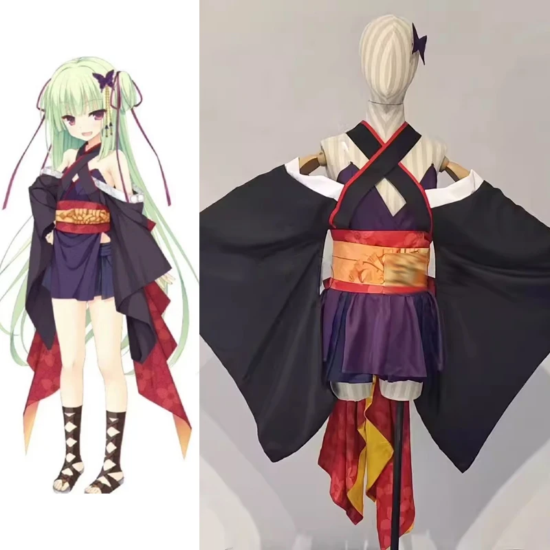 

The Game Senren Banka cos Murasame Cosplay lovely sling Japanese kimono Loose Sleeve Female Outfit Customize Costume A