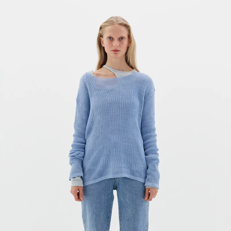 L0W CL@SSIC* Women's 2024 Spring and Summer New Thin Knit Sweater Women Casual Round Neck Long Sleeve Pullover Top Women Y2k
L0W CL@SSIC* Women's 2024 Spring and Summer New Thin Knit Sweater Women Casual Round Neck Long Sleeve Pullover Top Women Y2k
