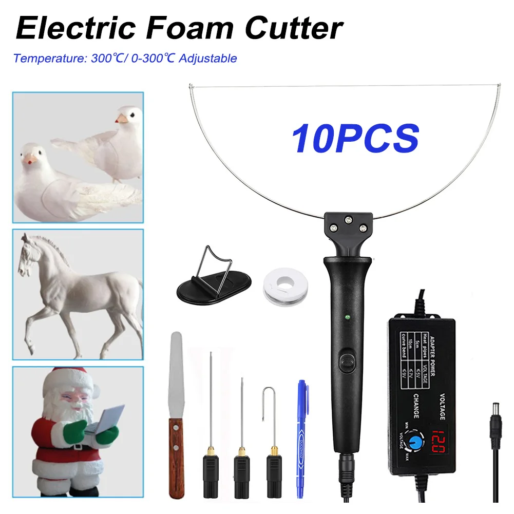 Electric Foam Cutter 4 In 1 Styrofoam Cutter Set with Digital Voltage Controller Hot Wire Cutting Pen Styrofoam Cutter Engraver
Electric Foam Cutter 4 In 1 Styrofoam Cutter Set with Digital Voltage Controller Hot Wire Cutting Pen Styrofoam Cutter Engraver
