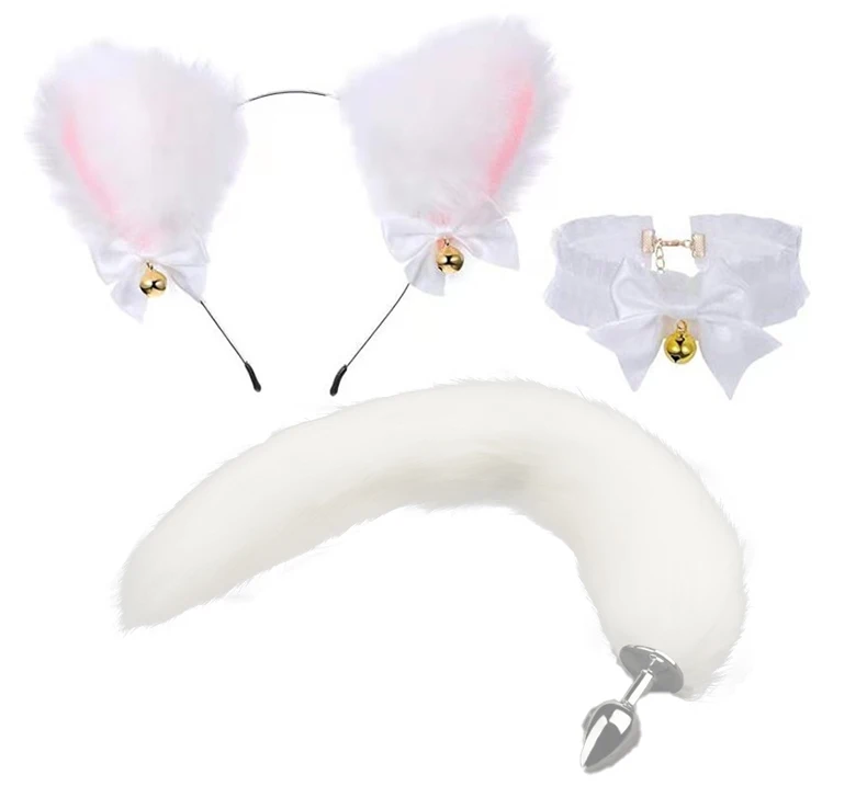 Plug anal queue de renard pour femmes et hommes, jouets sexuels, plug anal en métal, oreilles de chat mignonnes et douces, bandes de sauna, accessoires de cosplay pour couples, 7.0 3