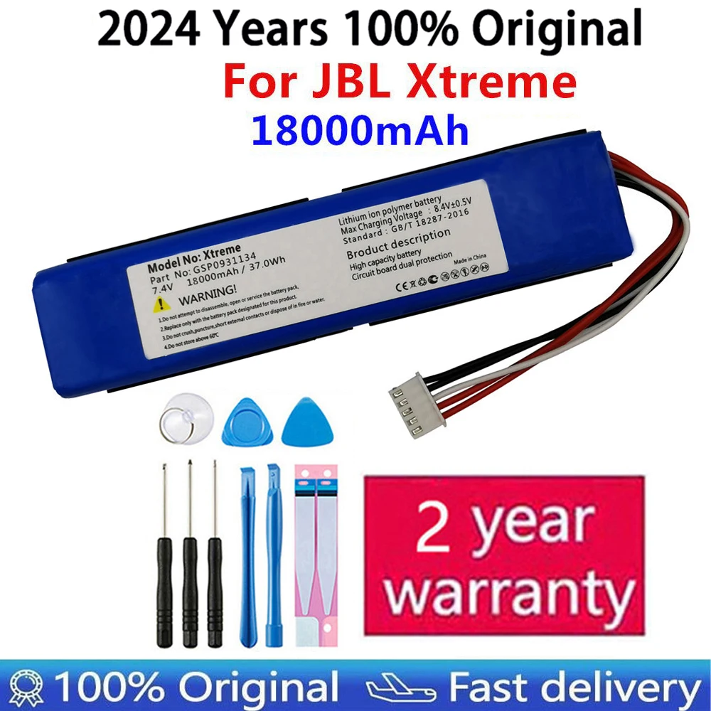 100% Original New 7.4V 18000mAh GSP0931134 Rechargeable Battery Pack for JBL XTREME Xtreme Replacement + Free Tools
100% Original New 7.4V 18000mAh GSP0931134 Rechargeable Battery Pack for JBL XTREME Xtreme Replacement + Free Tools