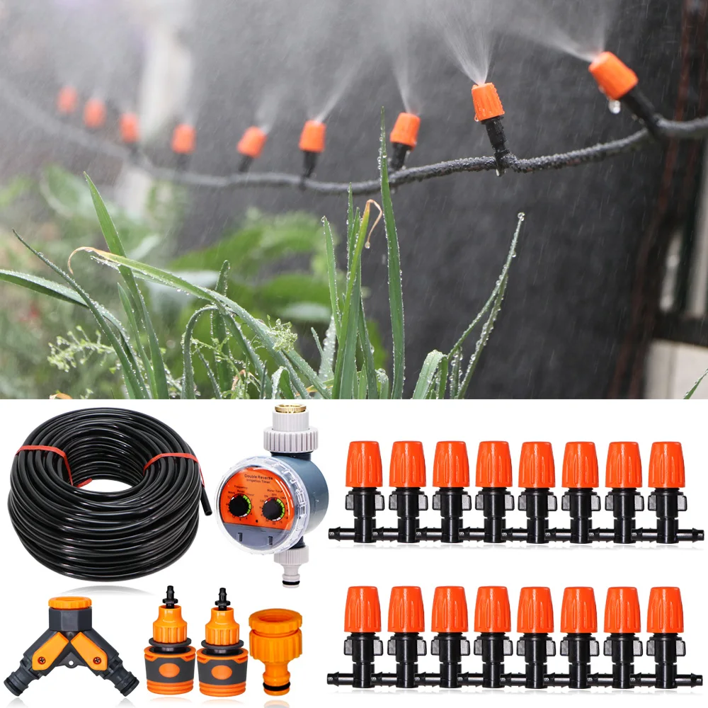 Professional Adjustable Orange Misting Watering System Automatic Garden Irrigation Cooling Kit with Intelligent Ball Valve Timer
Professional Adjustable Orange Misting Watering System Automatic Garden Irrigation Cooling Kit with Intelligent Ball Valve Timer