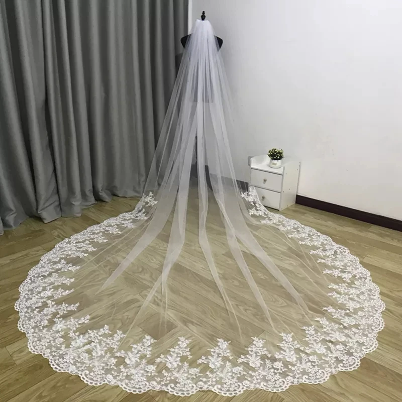 3m Cathedral Wedding bridal Lace Veil White Ivory veil with Comb Customiz veil 4m5m Wedding Dress accessories Veu De Noiva
3m Cathedral Wedding bridal Lace Veil White Ivory veil with Comb Customiz veil 4m5m Wedding Dress accessories Veu De Noiva