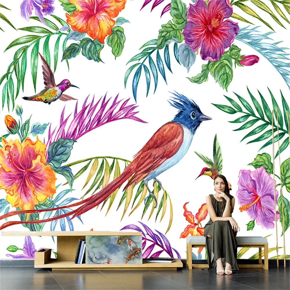 custom Southeast Asia Nordic green plant bedroom wallpaper flower bird wallpapers for living room mural dining room wall sticker
custom Southeast Asia Nordic green plant bedroom wallpaper flower bird wallpapers for living room mural dining room wall sticker