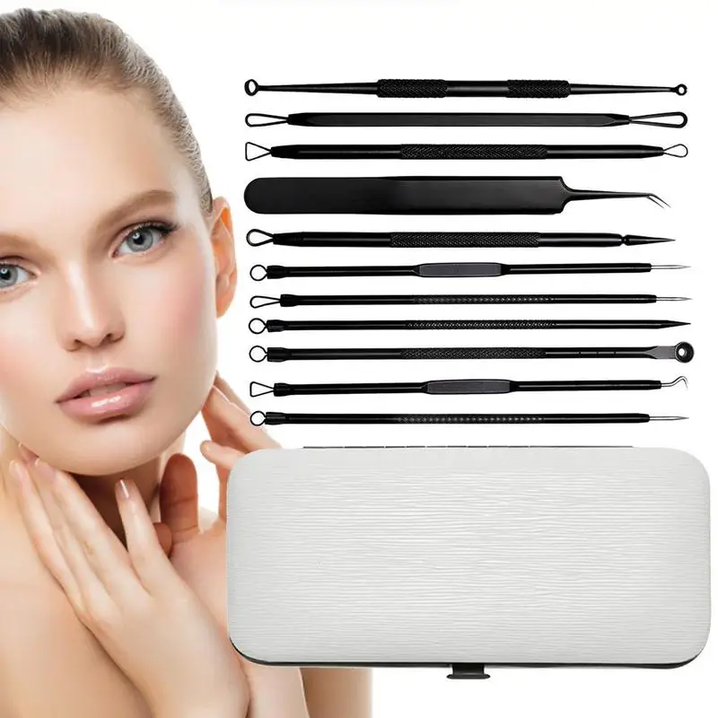 Blackhead Remover Tools 11pcs Pimple Popper Tool Kit Blackhead Remover Zit Popper Tools For Blemish Pimple Comedone Extractor
Blackhead Remover Tools 11pcs Pimple Popper Tool Kit Blackhead Remover Zit Popper Tools For Blemish Pimple Comedone Extractor