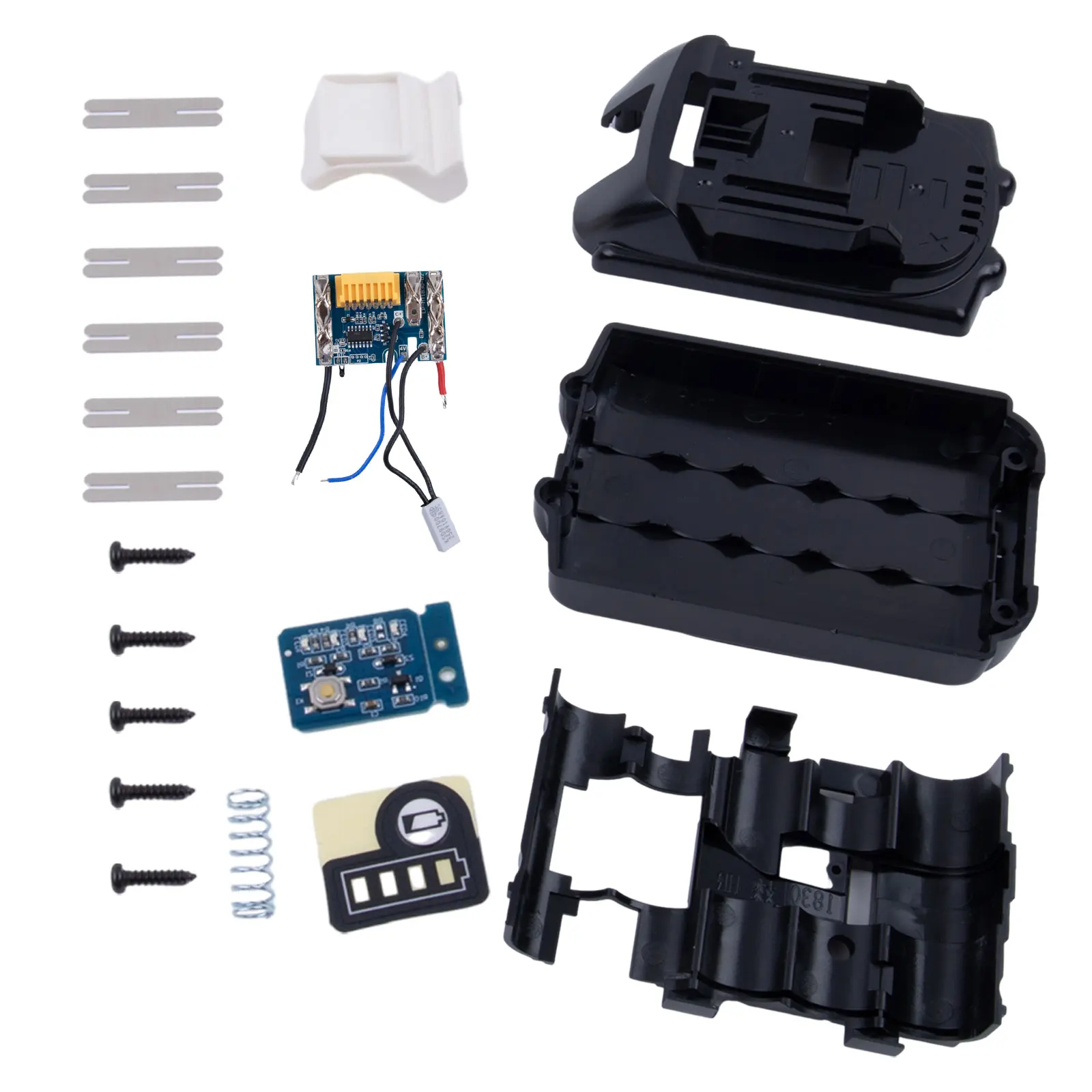 Plastic Battery Case PCB Protection Board For 18V Battery BL1830 BL1840 BL1850 Repair Assemble Tool Power Tool Accessories
Plastic Battery Case PCB Protection Board For 18V Battery BL1830 BL1840 BL1850 Repair Assemble Tool Power Tool Accessories
