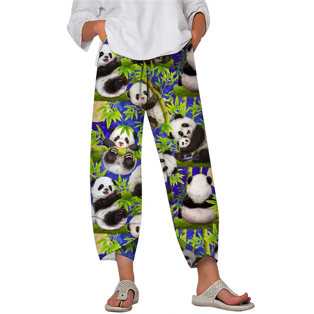 CLOOCL Baggy Pants Popular Lovely Panda Print Elastic Waist Ankle Design Summer Ankle-length Pants Loose Casual Trousers
CLOOCL Baggy Pants Popular Lovely Panda Print Elastic Waist Ankle Design Summer Ankle-length Pants Loose Casual Trousers
