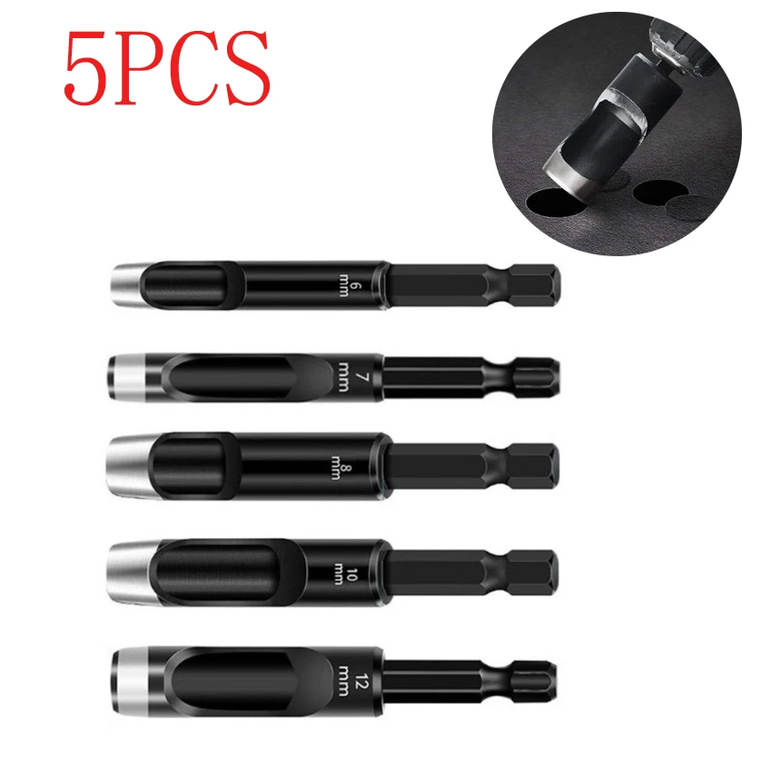 5pcs 6.35mm Hex Shank Adapter Electric Machine Hollow Punch Drill For Punching Holes In Leather Belts Hand Tools
5pcs 6.35mm Hex Shank Adapter Electric Machine Hollow Punch Drill For Punching Holes In Leather Belts Hand Tools