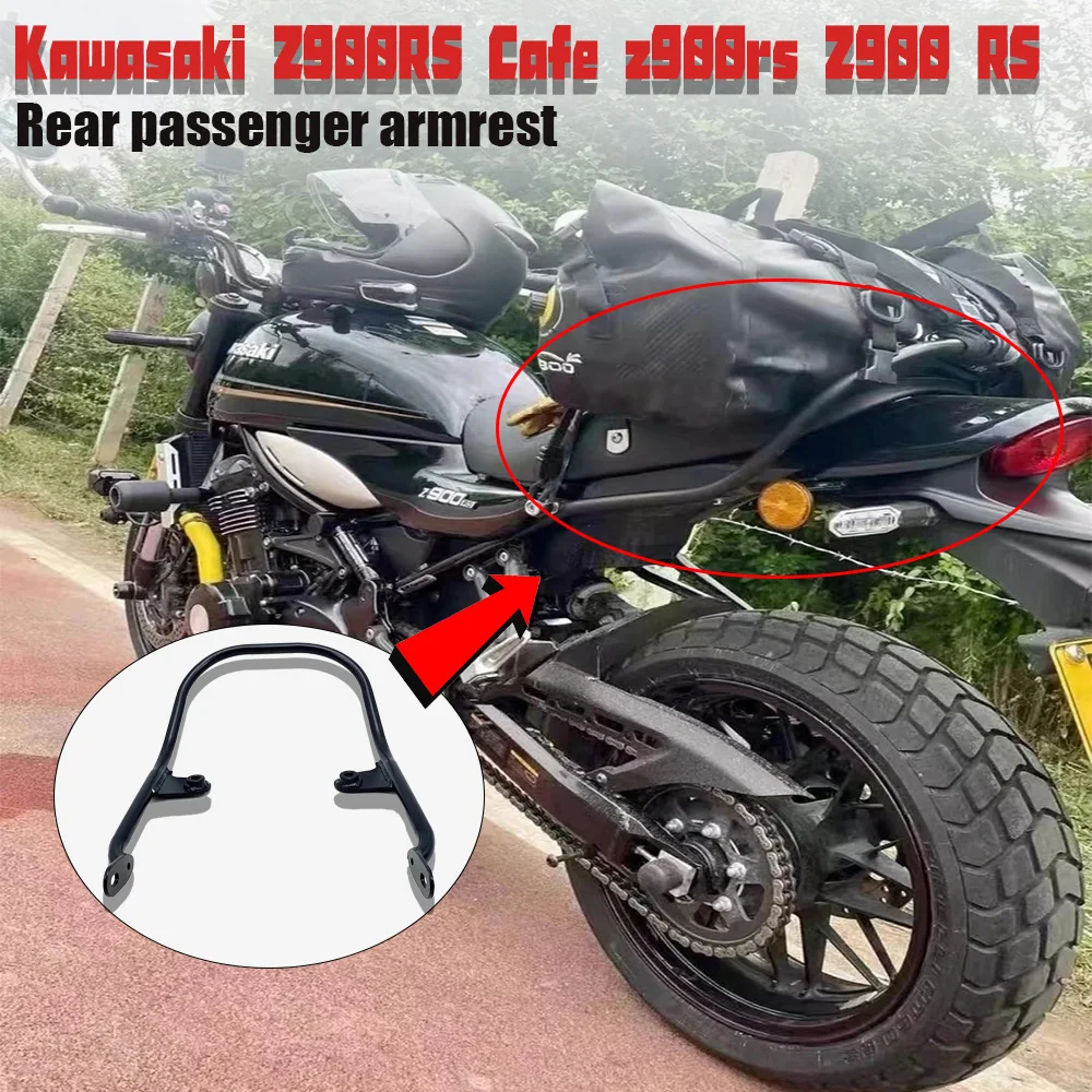 

Motorcycle Booster Rear luggage bag strapping bracket For Kawasaki Z900RS Cafe z900rs Z900 RS Rear passenger armrest 2018-2022