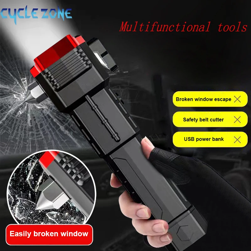 Multi-Function LED Flashlight Car Safety Hammer With Magnetic Work Light Life-Saving Window Breaker USB Rechargeable Flashlights
Multi-Function LED Flashlight Car Safety Hammer With Magnetic Work Light Life-Saving Window Breaker USB Rechargeable Flashlights