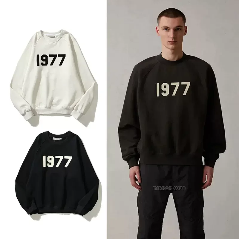 Top Quality ESSENTIALS Pullover Men's Autumn Fashion Classic 1977 Flocking Letters Print High Street Hip-hop Casual Sweatshirts
Top Quality ESSENTIALS Pullover Men's Autumn Fashion Classic 1977 Flocking Letters Print High Street Hip-hop Casual Sweatshirts