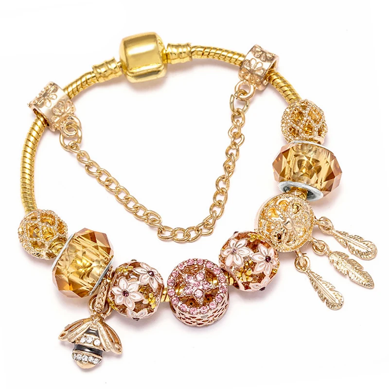 Boosbiy Dreamcatcher & Bee & Flower Charm Beads With Pendant Fashion European Style Brand Bracelet For Women Jewelry Gift
Boosbiy Dreamcatcher & Bee & Flower Charm Beads With Pendant Fashion European Style Brand Bracelet For Women Jewelry Gift