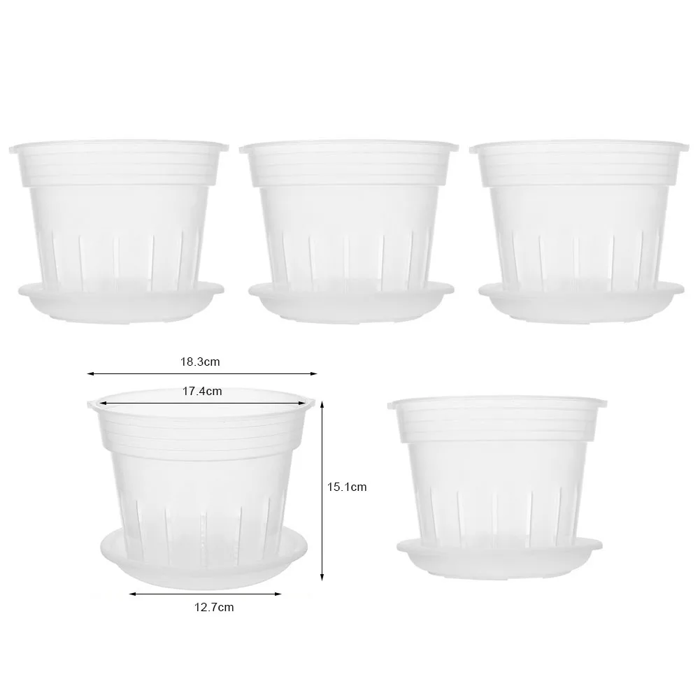 Planting Pots Orchid Pot With Saucers Flowerpot Mess-Free Watering Orchid Pot PP For Home And Garden Brand New
Planting Pots Orchid Pot With Saucers Flowerpot Mess-Free Watering Orchid Pot PP For Home And Garden Brand New