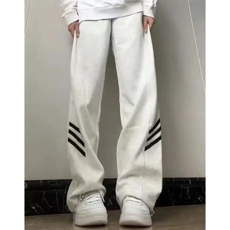 

Spring and summer new American sweatpants men and women with the same retro loose Instagram trend straight leg casual pants