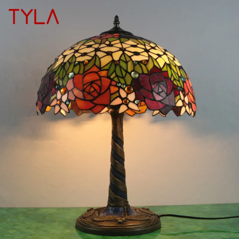 TYLA Tiffany Glass Table Lamp LED Creative Retro Flowers Desk Light Fashion Decor For Home Living Room Bedroom Bedside
TYLA Tiffany Glass Table Lamp LED Creative Retro Flowers Desk Light Fashion Decor For Home Living Room Bedroom Bedside