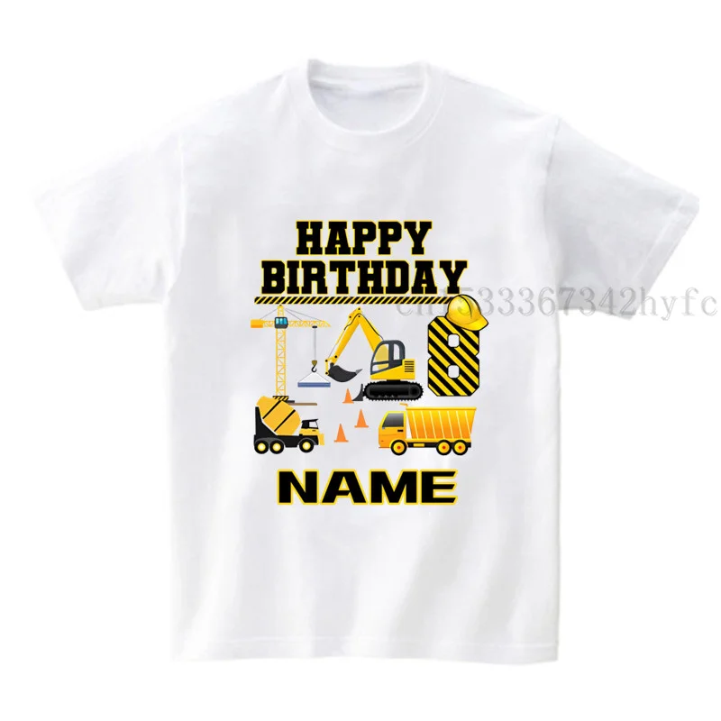 Machinery Truck Birthday T Shirt Family Matching Clothes Kids Boy Shirt Party Girls TShirt Clothing Children Outfit Custom Name Machinery Truck Birthday T Shirt Family Matching Clothes Kids Boy Shirt Party Girls TShirt Clothing Children Outfit Custom Name