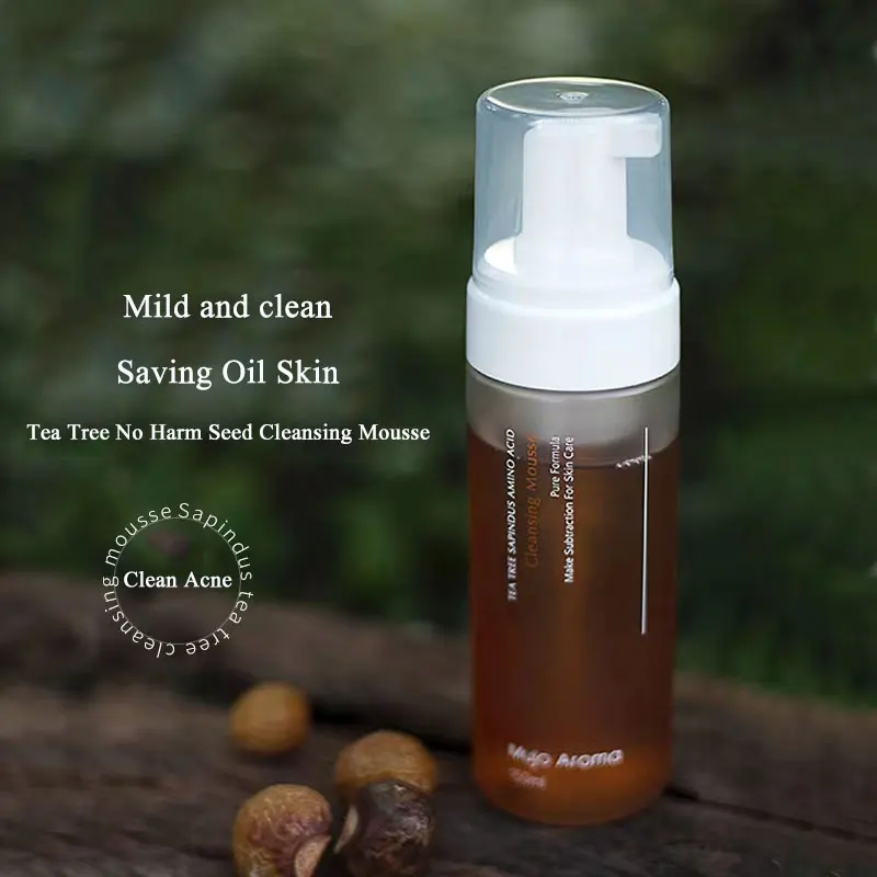 Tea Tree Essential Oil Soapberry Amino Acid Cleansing Mousse Mild Cleansing Antibacterial Oil Control and Mite Control
Tea Tree Essential Oil Soapberry Amino Acid Cleansing Mousse Mild Cleansing Antibacterial Oil Control and Mite Control