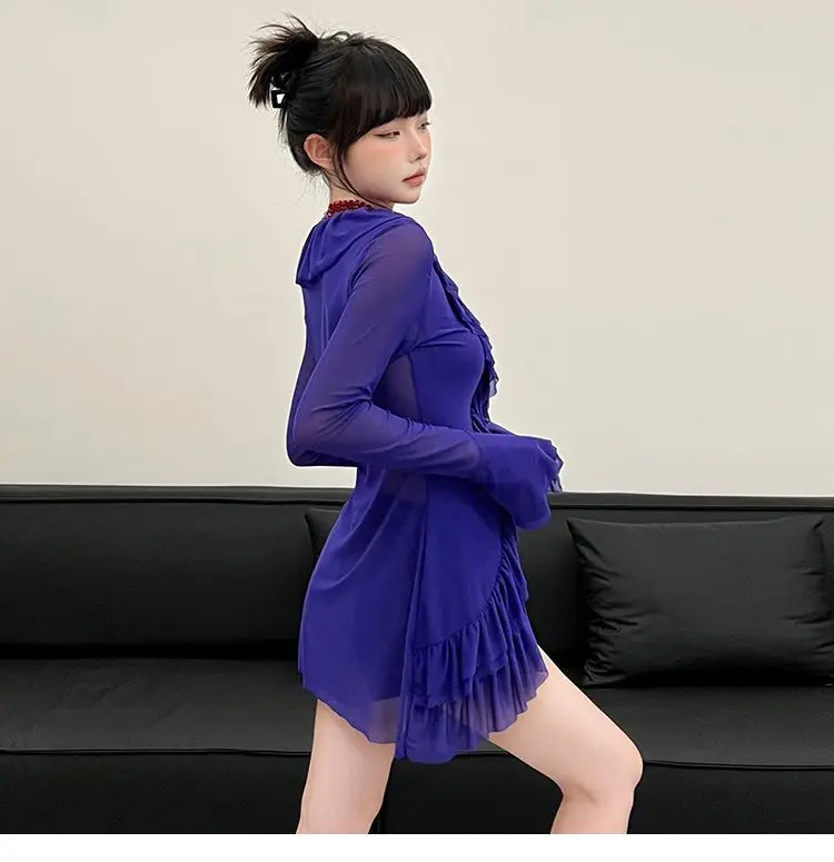 Korean Blouse Women's Clothing V-neck Long Sleeve Tunic Shirts Camisas De Mujer Heavy Ruffles Spring Summer Gauze Blouses Tops Korean Blouse Women's Clothing V-neck Long Sleeve Tunic Shirts Camisas De Mujer Heavy Ruffles Spring Summer Gauze Blouses Tops