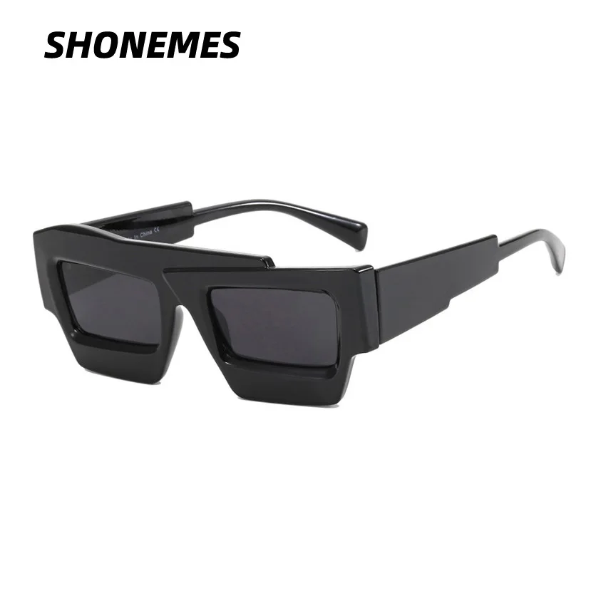 

SHONEMES Oversized Funny Sunglasses Asymmetrical Frame Shades Mixed Color Outdoor UV400 Sun Glasses for Men Women