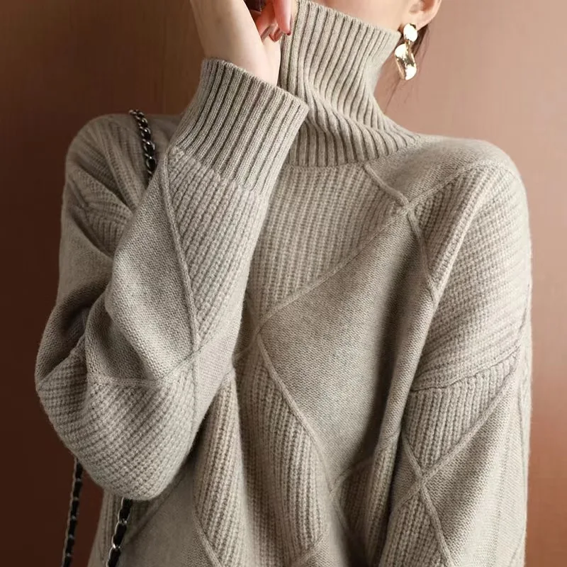 Vintage Fashion Casual 2023 Sweater 2023 Autumn Long Sleeve Simple Knitted Tops Turtleneck Pullover Loose Oversize Sweater Women
Vintage Fashion Casual 2023 Sweater 2023 Autumn Long Sleeve Simple Knitted Tops Turtleneck Pullover Loose Oversize Sweater Women