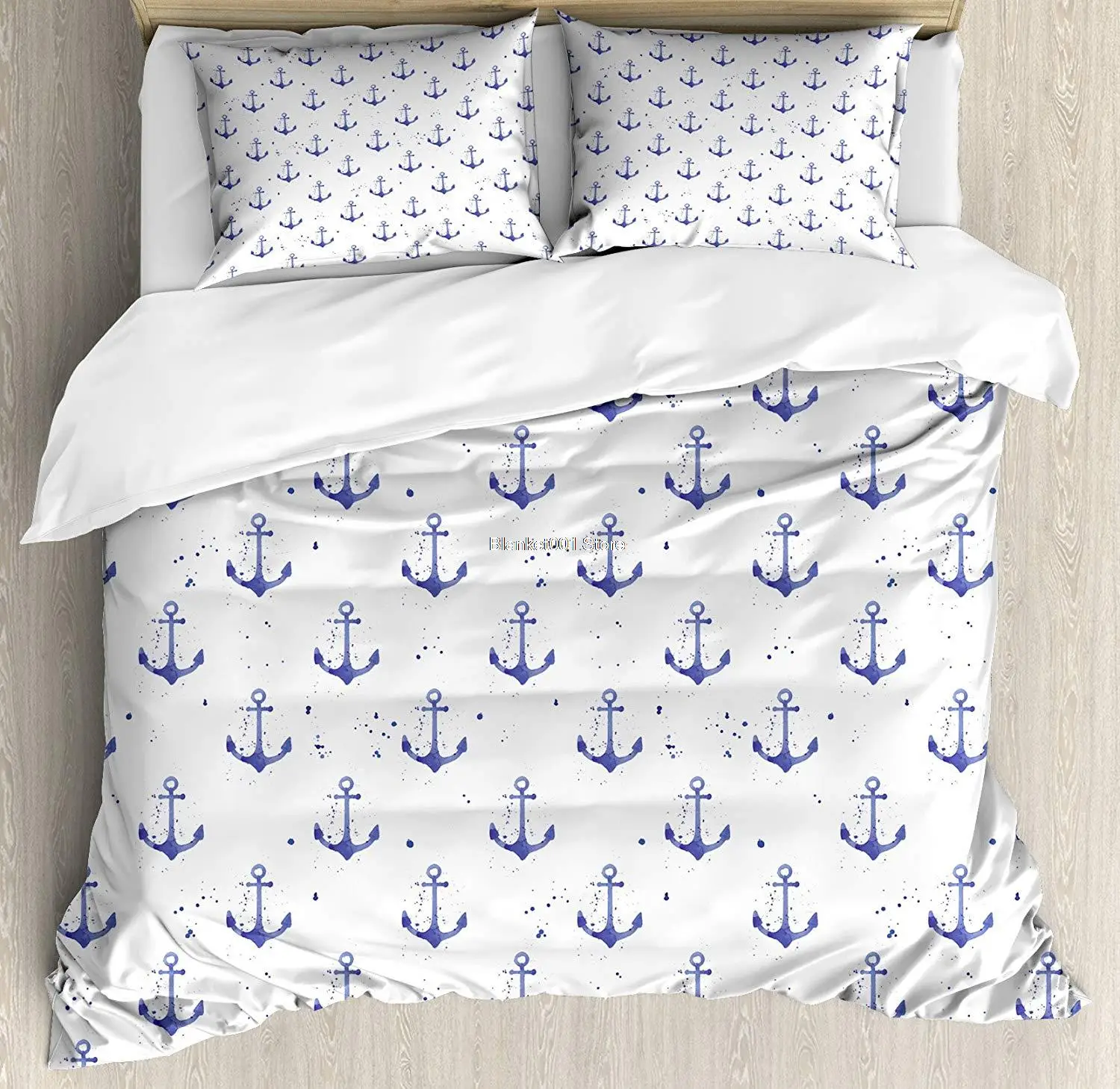 Anchor Duvet Cover Set Aquarelle Anchor Motifs with Paint Splashes Nautical Monochrome Design Decorative 3 Piece Bedding Set
Anchor Duvet Cover Set Aquarelle Anchor Motifs with Paint Splashes Nautical Monochrome Design Decorative 3 Piece Bedding Set
