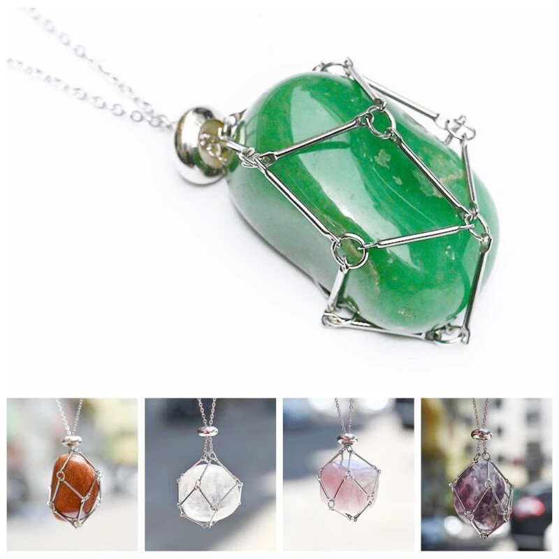 DAVINI Fashion Adjustable Handmade Crystal Stone Holder Necklace Natural Crystal Stone Mesh Metal Bamboo Necklace Woven Pendant
DAVINI Fashion Adjustable Handmade Crystal Stone Holder Necklace Natural Crystal Stone Mesh Metal Bamboo Necklace Woven Pendant