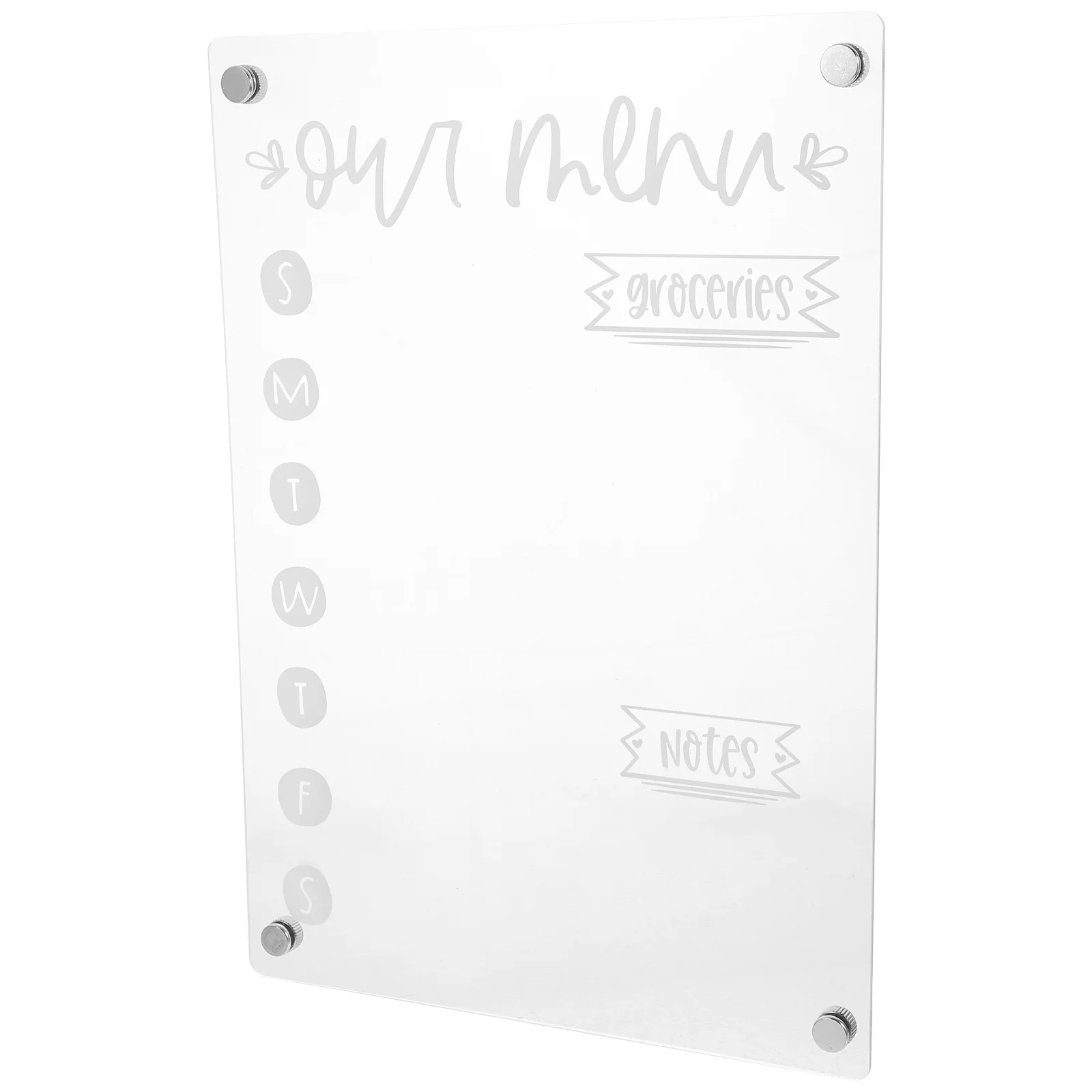 

Rewritable Message Board Clear Acrylic Dry Erase Fridge Magnetic Menu for Refrigerator Household Small Boards Meal