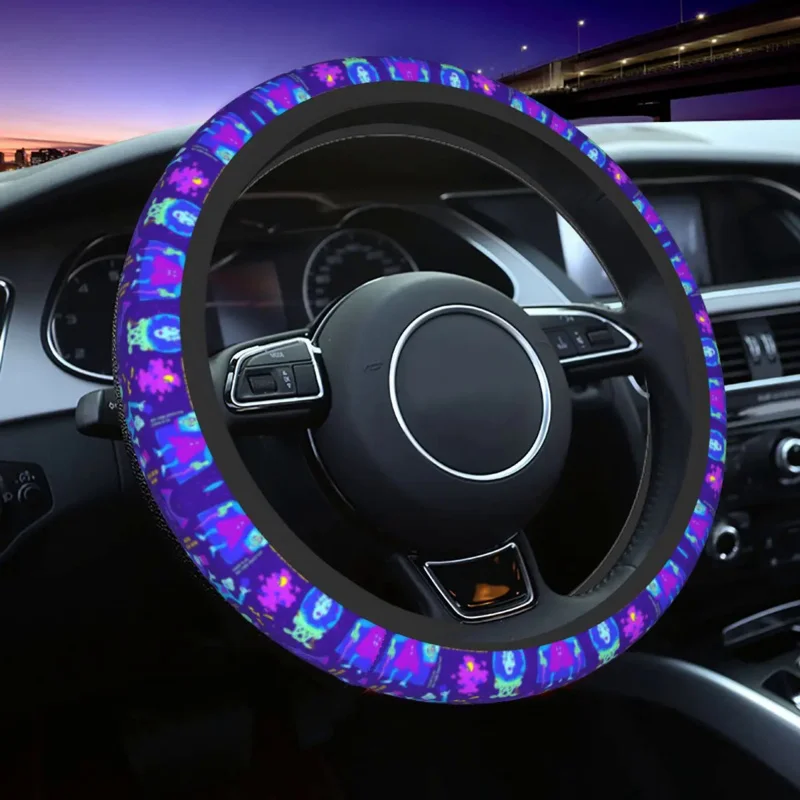 Haunts Auto Car Cover Haunted Mansion Grim Grinning Ghost Universal 15 Inch Steering Wheel Protector for Sedan
Haunts Auto Car Cover Haunted Mansion Grim Grinning Ghost Universal 15 Inch Steering Wheel Protector for Sedan