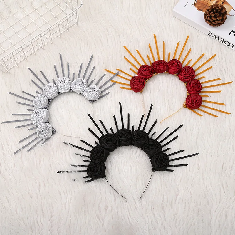 Lolita Halo Angel Headband Virgin Mary Apollo Sun Goddess Gold Rose Headpiece Bride Hair Band Women Hair Accessories Mujer
Lolita Halo Angel Headband Virgin Mary Apollo Sun Goddess Gold Rose Headpiece Bride Hair Band Women Hair Accessories Mujer