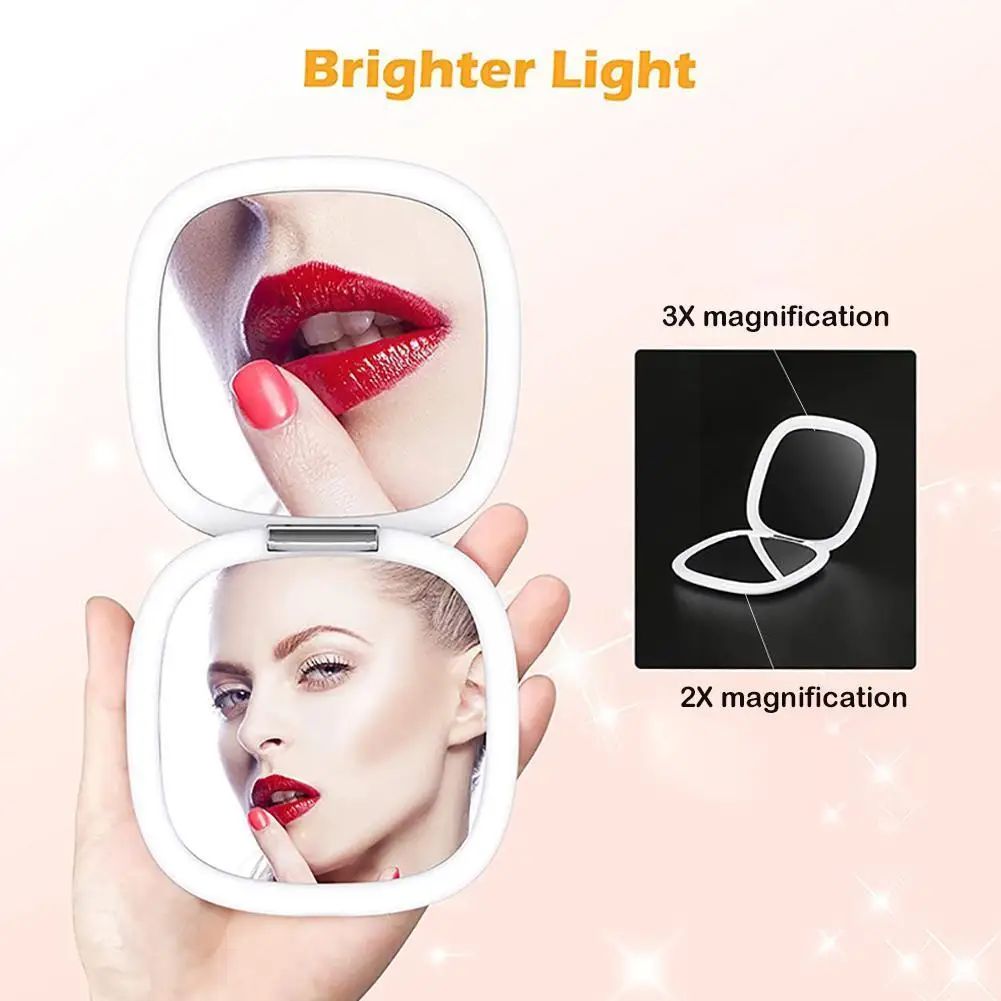 Sdotter Double-sided Light Led Vanity Mirrors 5X Magnifying Hand with Foldable Light Portable Compact Mirror Makeup Pocket Drops
Sdotter Double-sided Light Led Vanity Mirrors 5X Magnifying Hand with Foldable Light Portable Compact Mirror Makeup Pocket Drops