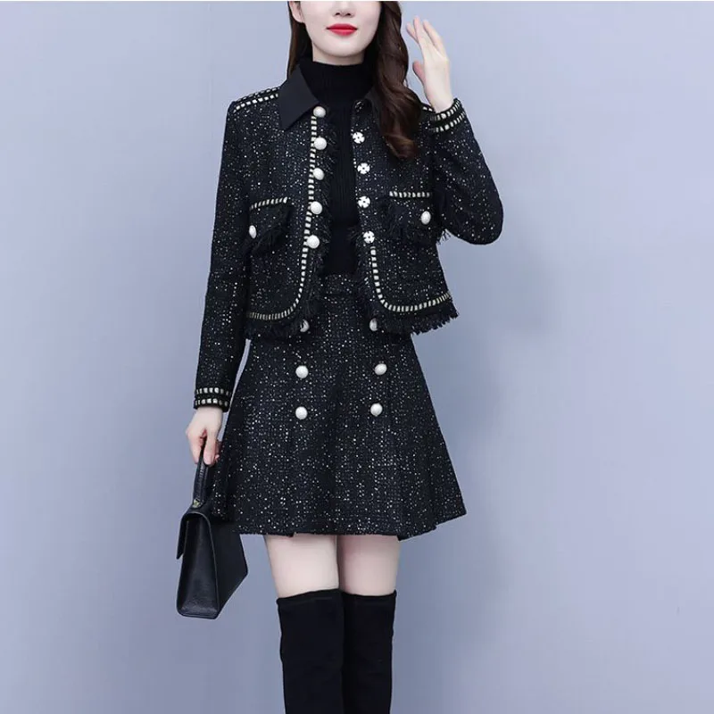 2024 Autumn Winter New Long Sleeve Coat Skirt Suits Women's Fashion Loose Single-Breasted Casual Two-Piece Suit
2024 Autumn Winter New Long Sleeve Coat Skirt Suits Women's Fashion Loose Single-Breasted Casual Two-Piece Suit