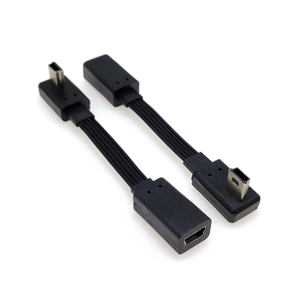 

Мини-USB-кабель 5-контактный разъем-удлинитель переходник для передачи данных основной кабель под прямым углом 90 ° шнур 5 см-10 см