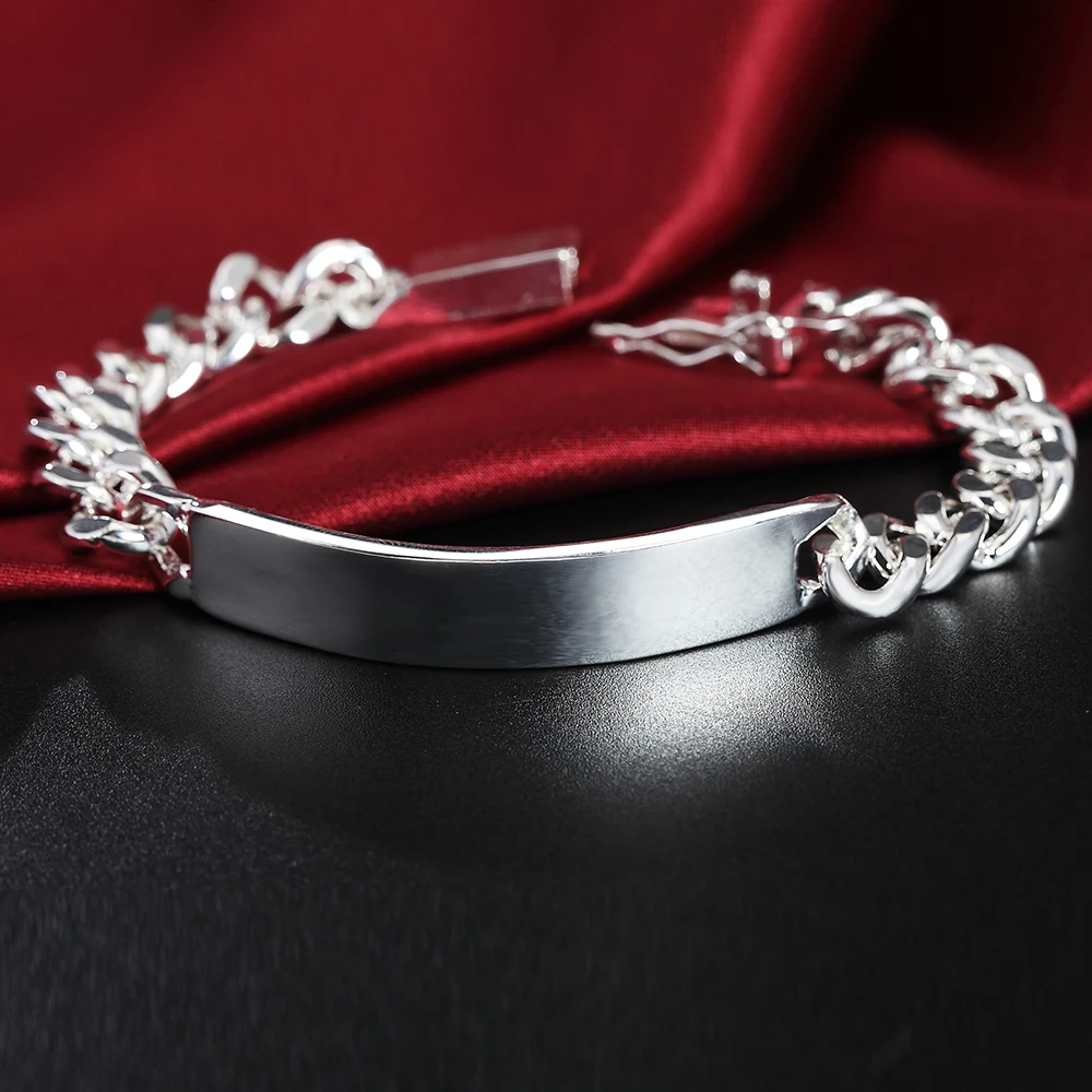 Charm 925 Stamped Silver Design Noble Pretty 10Mm Mens Chain Jewelry Fashion Geometric Bracelet Christmas Gift Factory Price
Charm 925 Stamped Silver Design Noble Pretty 10Mm Mens Chain Jewelry Fashion Geometric Bracelet Christmas Gift Factory Price