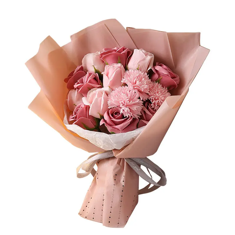 

Chinese manufacturers directly sell artificial soap flowers rose flower carnation bouquet for Valentine's Day gift